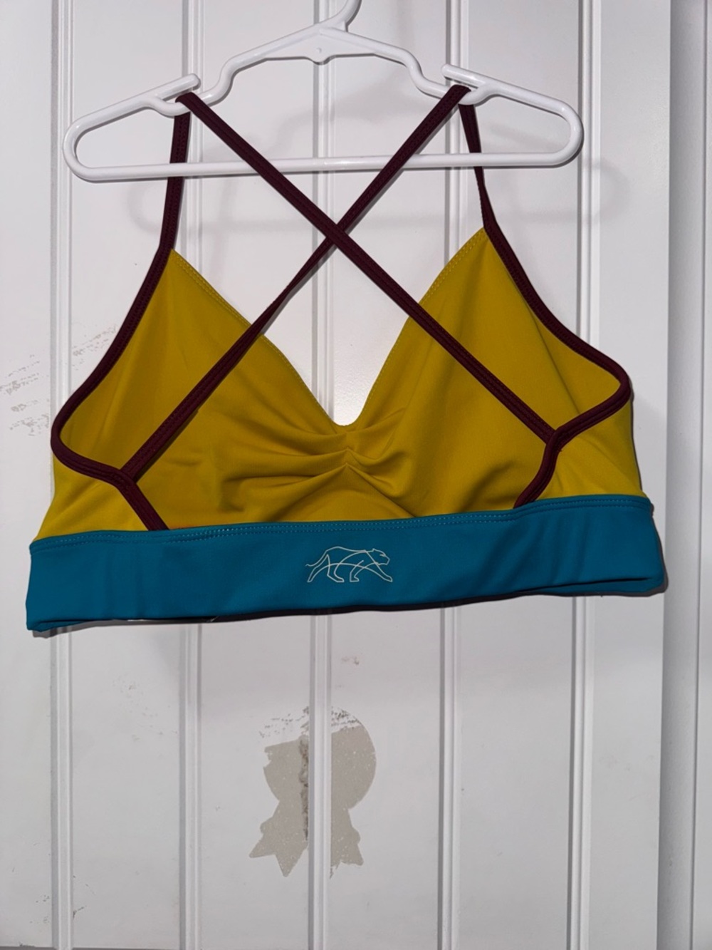 Tiger Friday Teen/Women’s Colorblock Top in Mustard and Teal - Picture 2 of 3